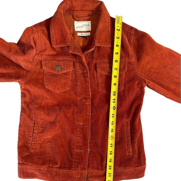 Universal Thread Rust Red Corduroy Jacket Womens Size XS, Ribbed FreebornJacket - Picture 6 of 11